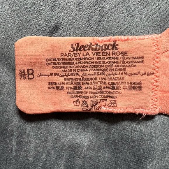 La Vie En Rose Peach Size 34B Bra - Picture 2 of 2